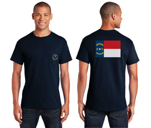 NCSA Gildan N.C. Flag Pocket T-Shirt - Navy