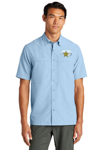 Men's Port Authority® Short Sleeve UV Daybreak Shirt - Light Blue