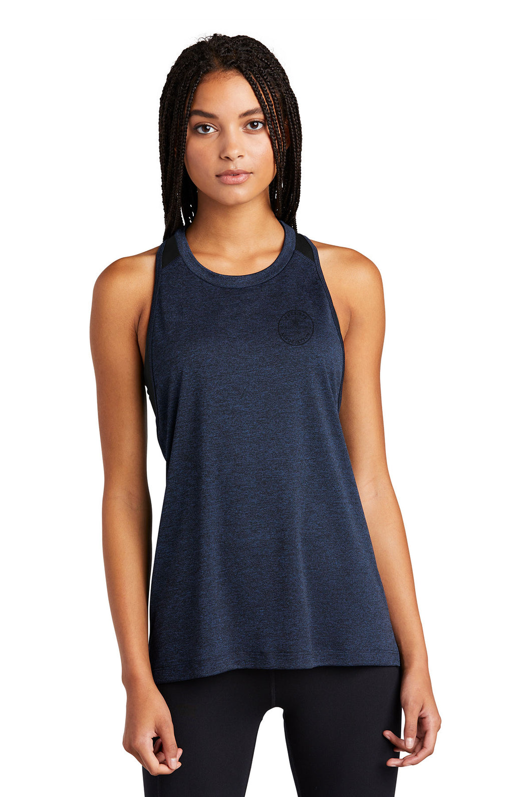 Ladies Sport-Tek Endeavor Tank - Dark Royal Heather/Black