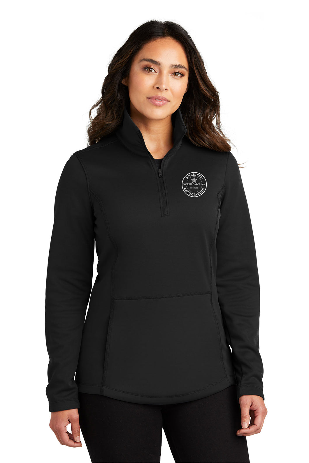 Ladies Port Authority® Smooth Fleece 1/4-Zip - Deep Black